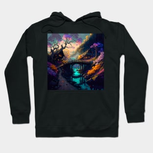 Fantasy Valley Colorful Drawing Illustration Hoodie